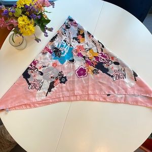 Kenzo silk print scarf